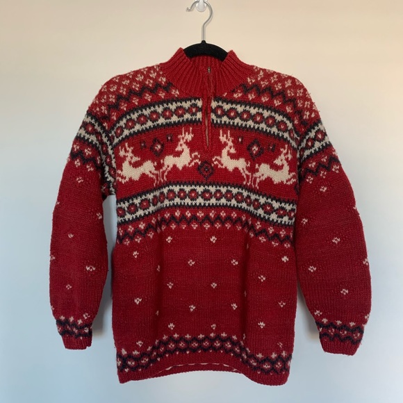 Vintage Reindeer Christmas Sweater ASO Phoebe Buffay on Friends - Picture 4 of 14